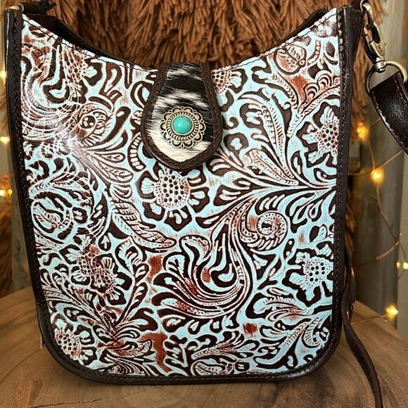 Myra Bag Delilah Creek Embossed Leather Bag - Picture 3 of 9